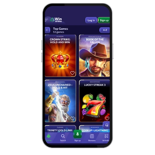 Winairlines Casino register
